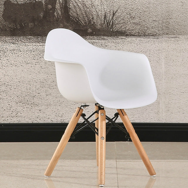 Nordic Minimalist Modern Children Furniture Kids Stool Plastic Wood Chair Fashion Kids Chair