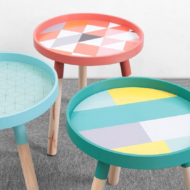 Modern Small Fresh Coffee Tables Creative Wood Round Tables Home Decoration Accessories