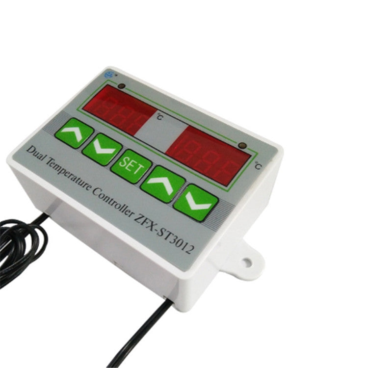 ST3012 Microcomputer Intelligent Temperature Controller Dual Temperature Dual Control Electronic Temperature Controller, Voltage:24V