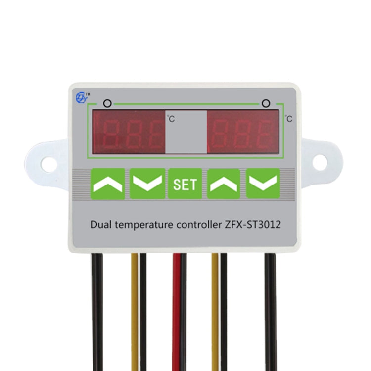 ST3012 Microcomputer Intelligent Temperature Controller Dual Temperature Dual Control Electronic Temperature Controller, Voltage:220V