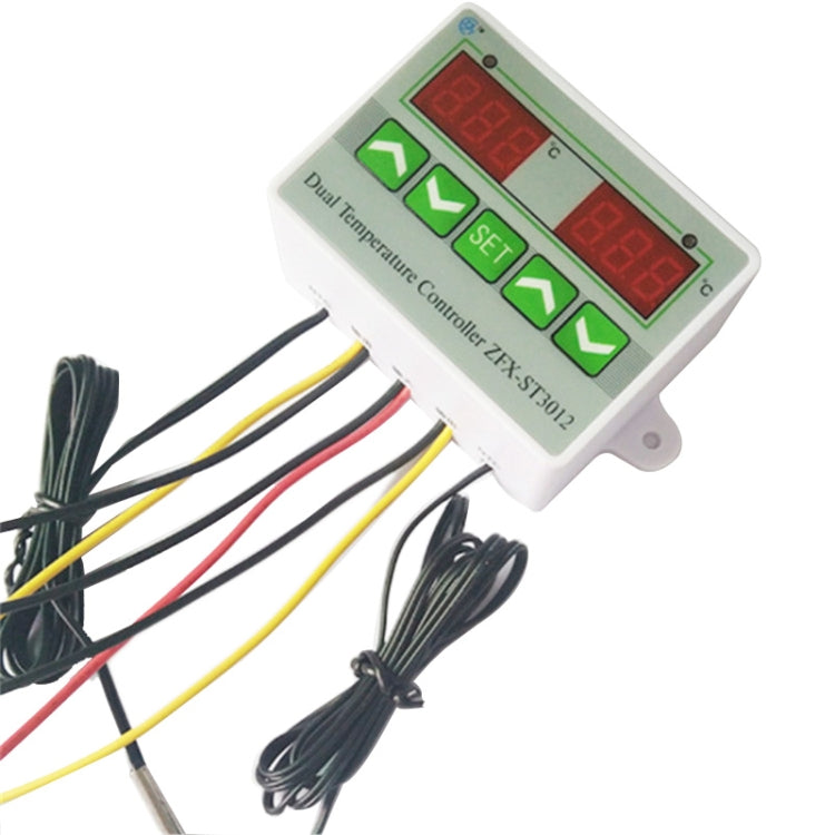 ST3012 Microcomputer Intelligent Temperature Controller Dual Temperature Dual Control Electronic Temperature Controller, Voltage:220V
