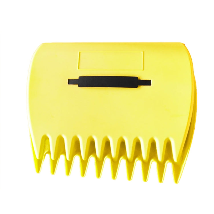 2 PCS Trimming Grass Collect Hand Rakes Garden Cleaning Pick Up Rubbish Leaves Tool Portable Yard Lawn Grabber Leaf Scoop(Yellow)