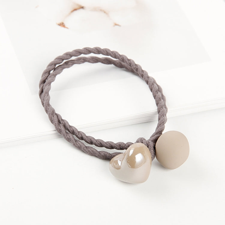 2 PCS Ceramic Heart Frosted And Glossy Women Hairband Hair Accessories