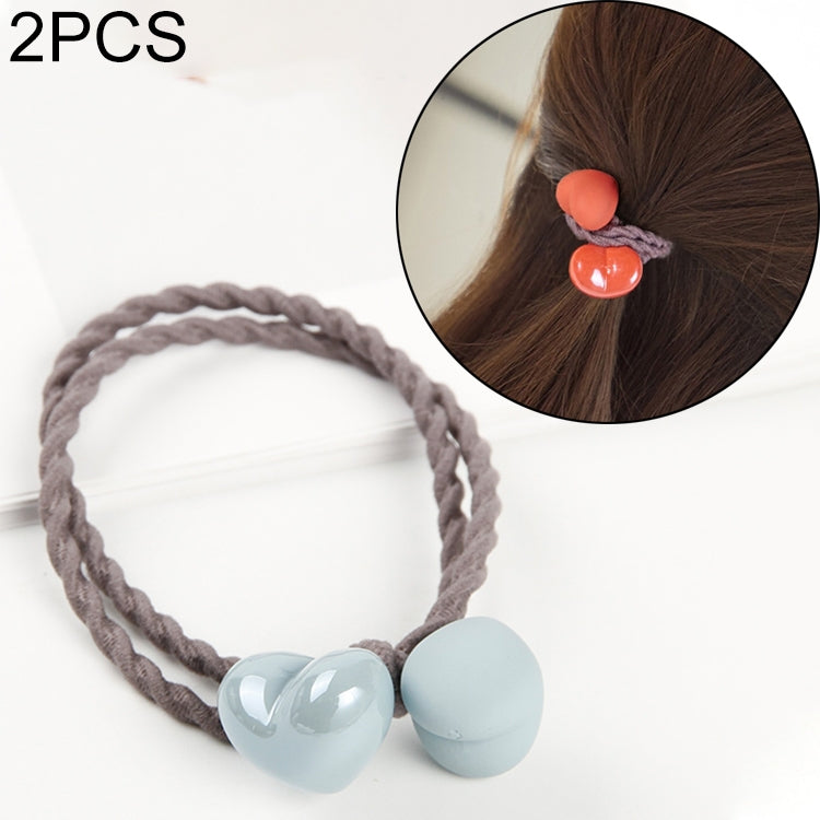 2 PCS Ceramic Heart Frosted And Glossy Women Hairband Hair Accessories