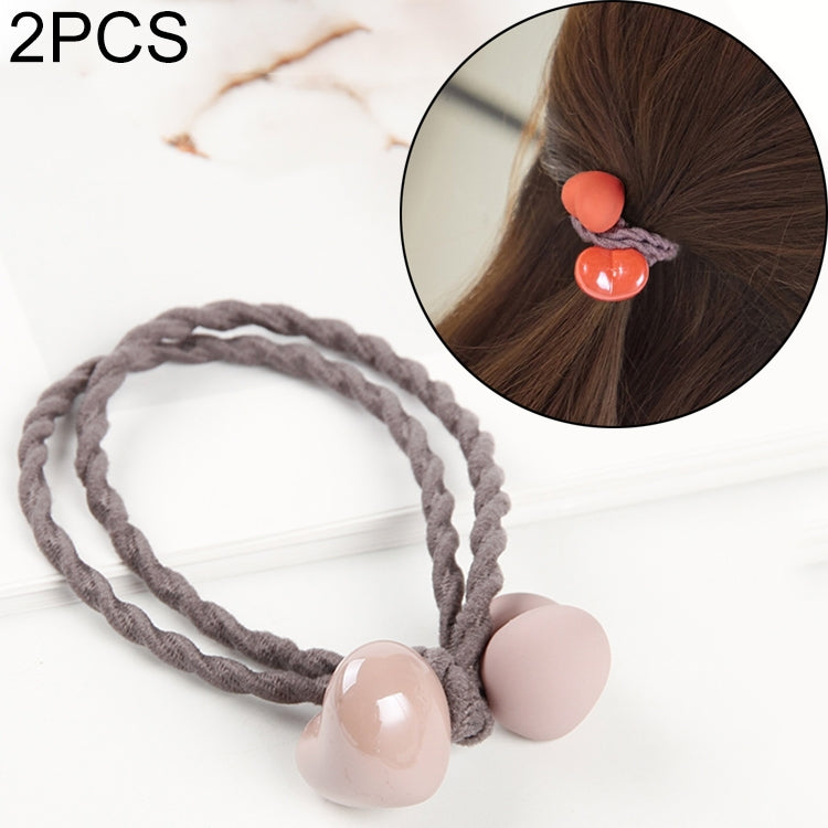 2 PCS Ceramic Heart Frosted And Glossy Women Hairband Hair Accessories