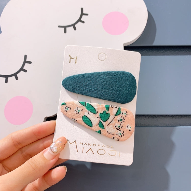 Simple Fabric Color Matching BB Clip Girls Hair Accessories