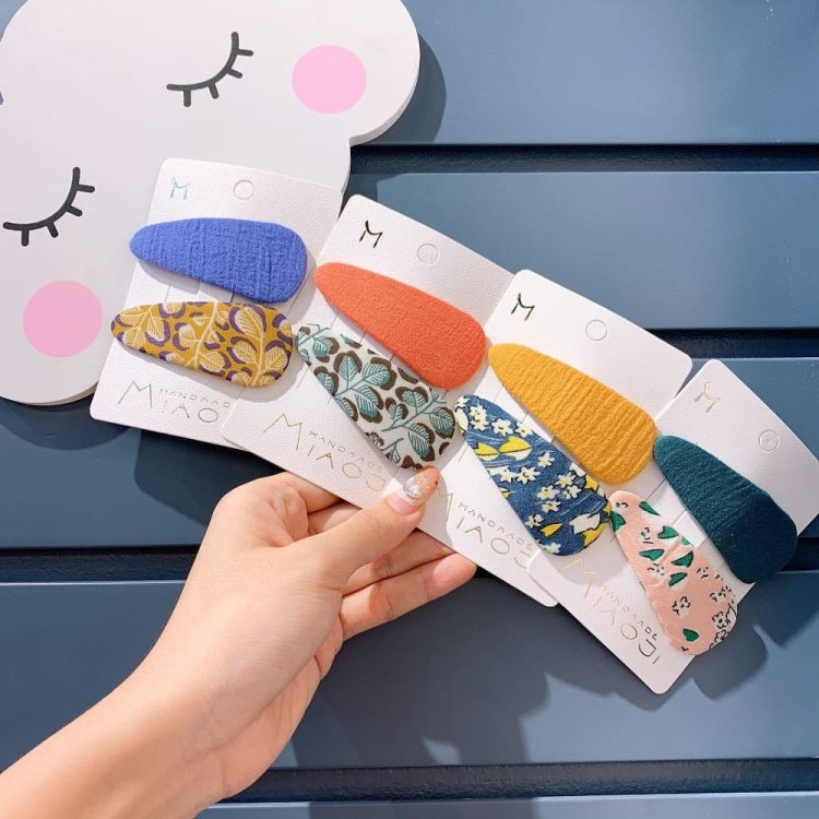 Simple Fabric Color Matching BB Clip Girls Hair Accessories