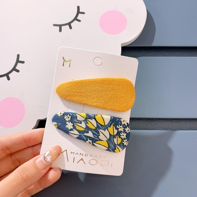 Simple Fabric Color Matching BB Clip Girls Hair Accessories