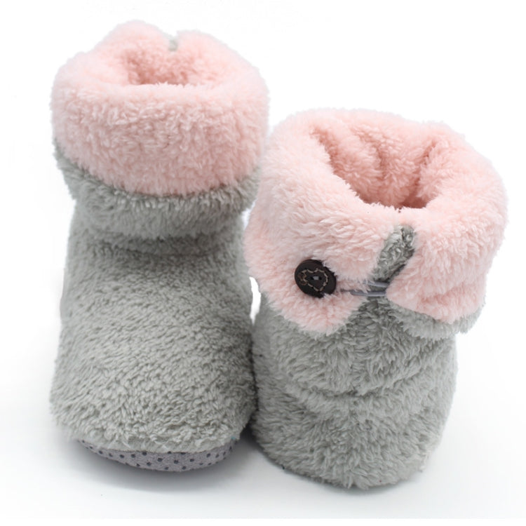Heel Elastic Button High Shoes Lovers Home Shoes Winter Warm Floor Socks, Size:27cm