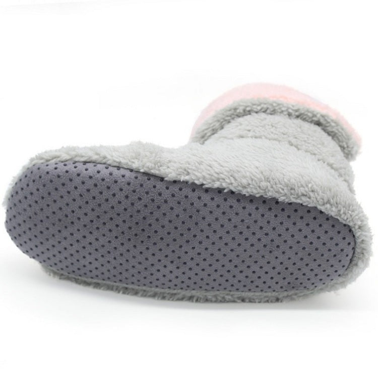 Heel Elastic Button High Shoes Lovers Home Shoes Winter Warm Floor Socks, Size:27cm