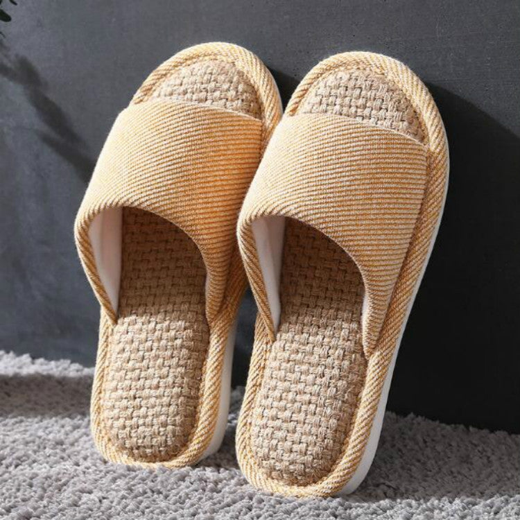 Unisex Slippers Home Indoor Cotton Fabric Slippers, Size:39
