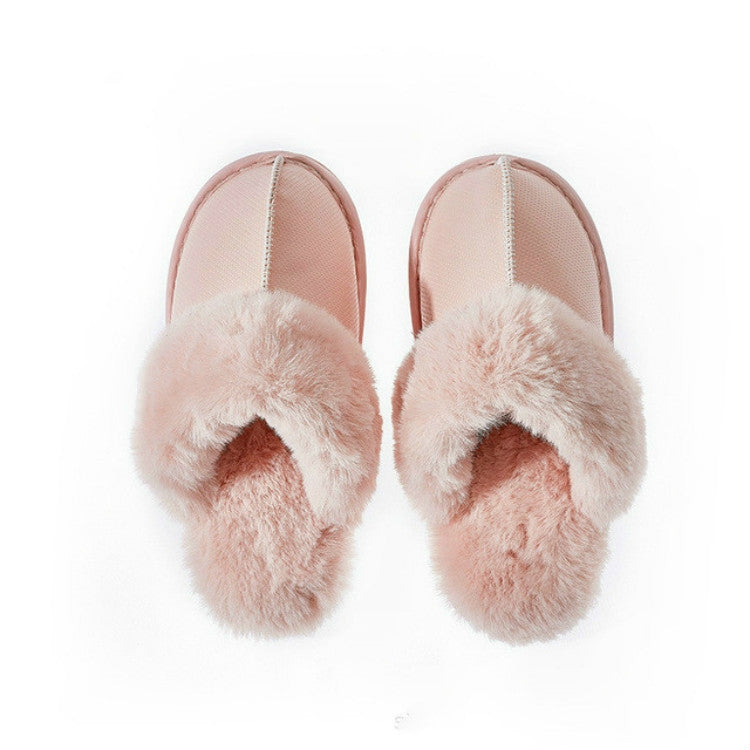 Women Solid Color Warm Plush Slippers, Size:36