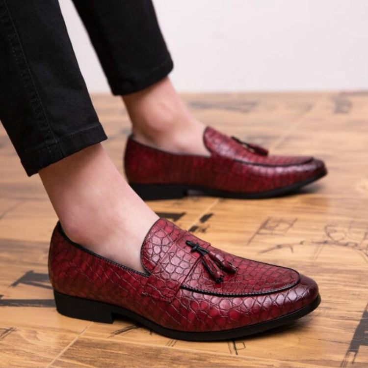Men Comfortable Gentleman Business Fashion Pointed Dress Men Shoes, Size:39