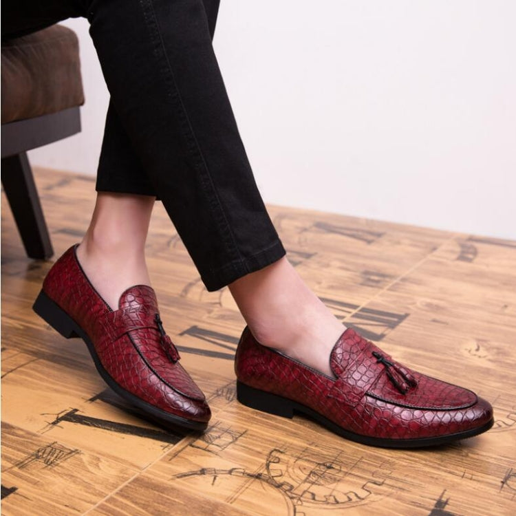Men Comfortable Gentleman Business Fashion Pointed Dress Men Shoes, Size:42
