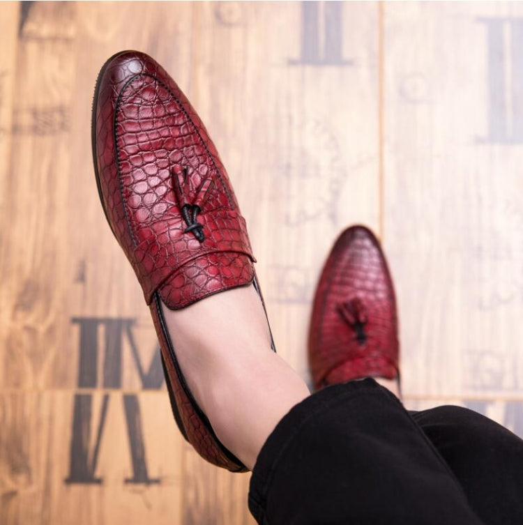 Men Comfortable Gentleman Business Fashion Pointed Dress Men Shoes, Size:47