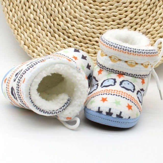 Baby Toddler Thick Cotton Soft Bottom Warm Boots, Baby age:0-12 Months