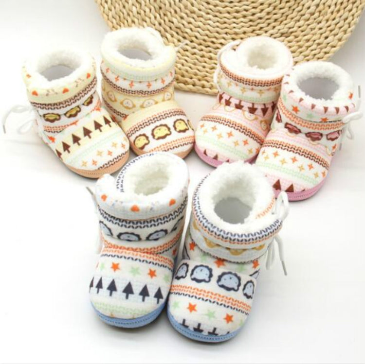 Baby Toddler Thick Cotton Soft Bottom Warm Boots, Baby age:0-12 Months