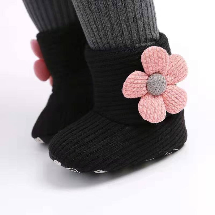 Baby Warm Fleece Knit  Booties Crib Shoes, Size:12