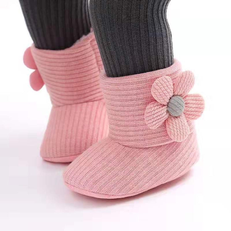 Baby Warm Fleece Knit  Booties Crib Shoes, Size:13
