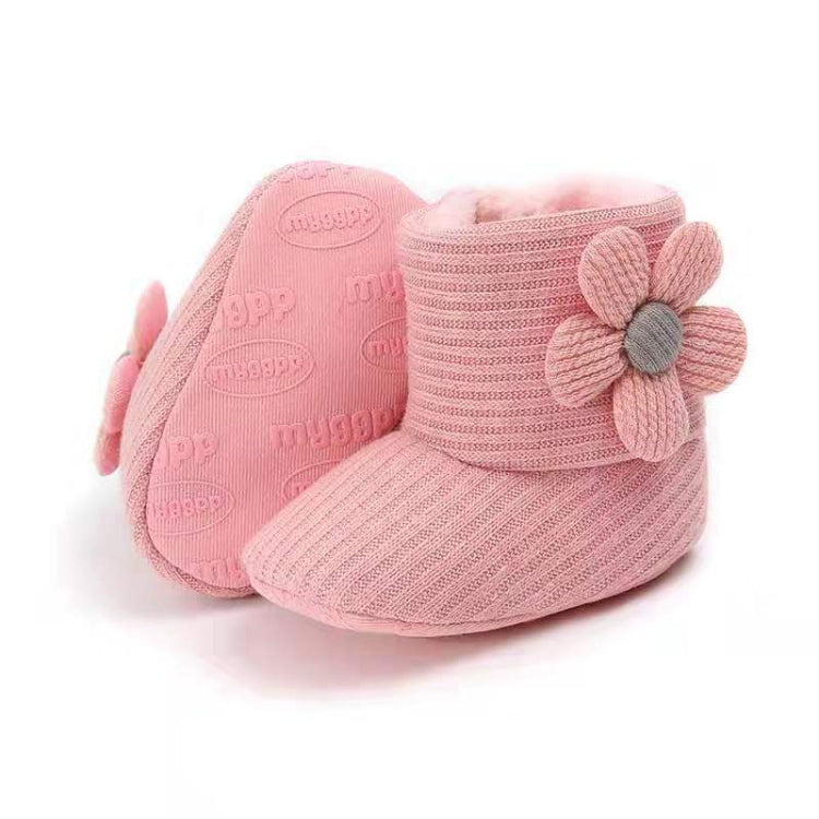 Baby Warm Fleece Knit  Booties Crib Shoes, Size:13