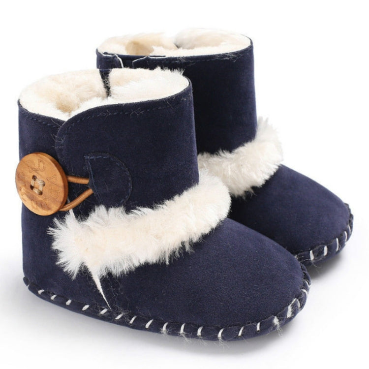 Baby Winter Warm Woolly Snow Boots With Buckle Strap, Size:11cm