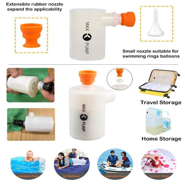 Mini Multifunctional Electric Charging Air Pump Without Charging Cable(White)