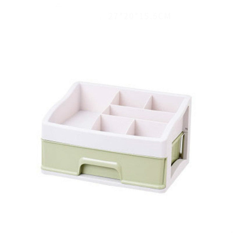 2 PCS Plastic Storage Drawer Makeup Desktop Storage Box, Size:1 Layer