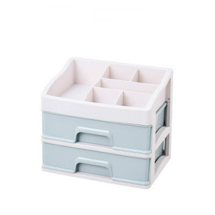 2 PCS Plastic Storage Drawer Makeup Desktop Storage Box, Size:2 Layer