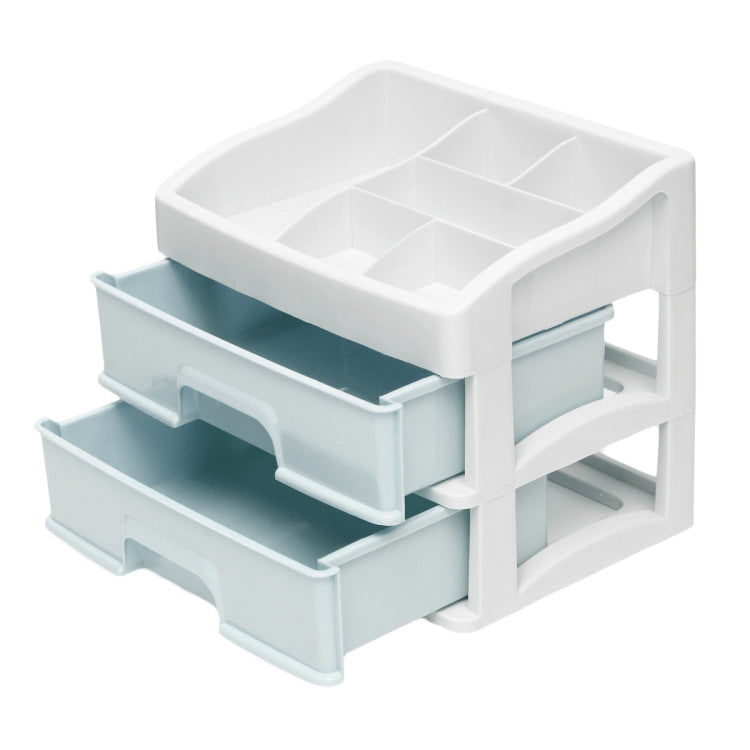 2 PCS Plastic Storage Drawer Makeup Desktop Storage Box, Size:2 Layer