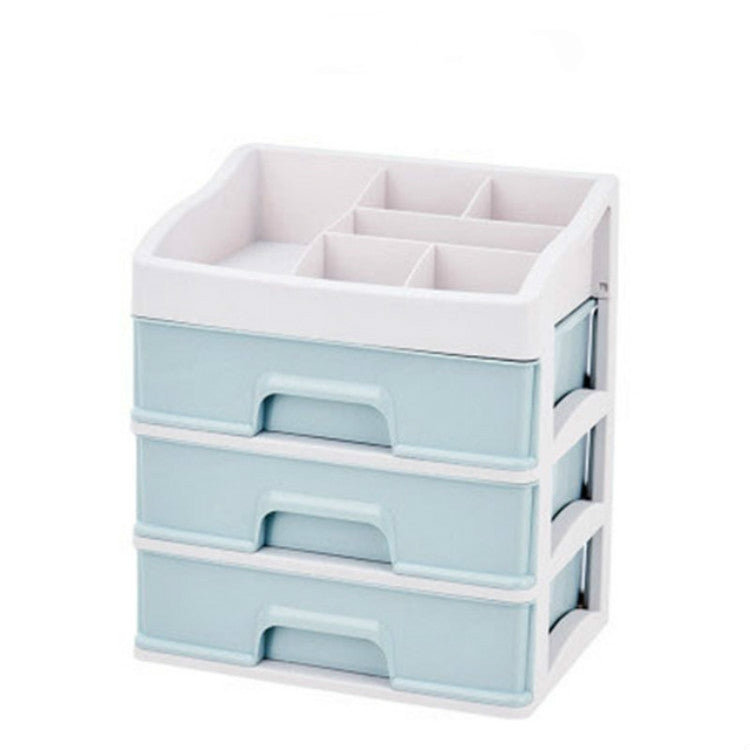 2 PCS Plastic Storage Drawer Makeup Desktop Storage Box, Size:3 Layer