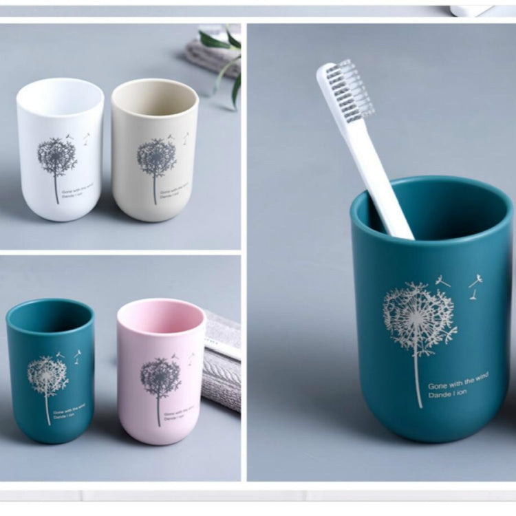 Simple Cute Brushing Cup Couple Plastic Mouthwash Cup, Pattern:Dandelion