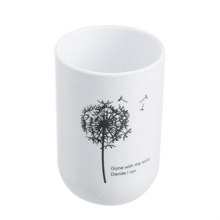 Simple Cute Brushing Cup Couple Plastic Mouthwash Cup, Pattern:Dandelion