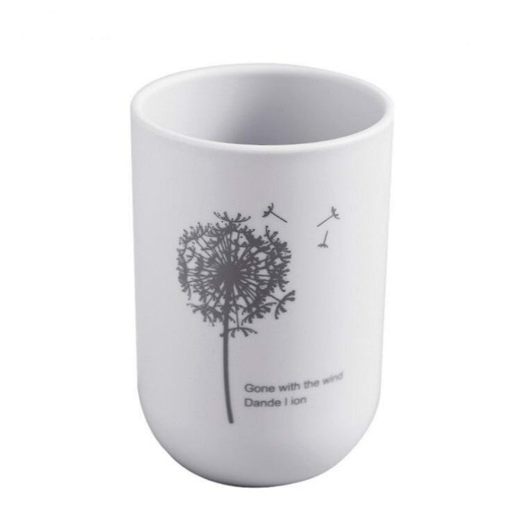 Simple Cute Brushing Cup Couple Plastic Mouthwash Cup, Pattern:Dandelion