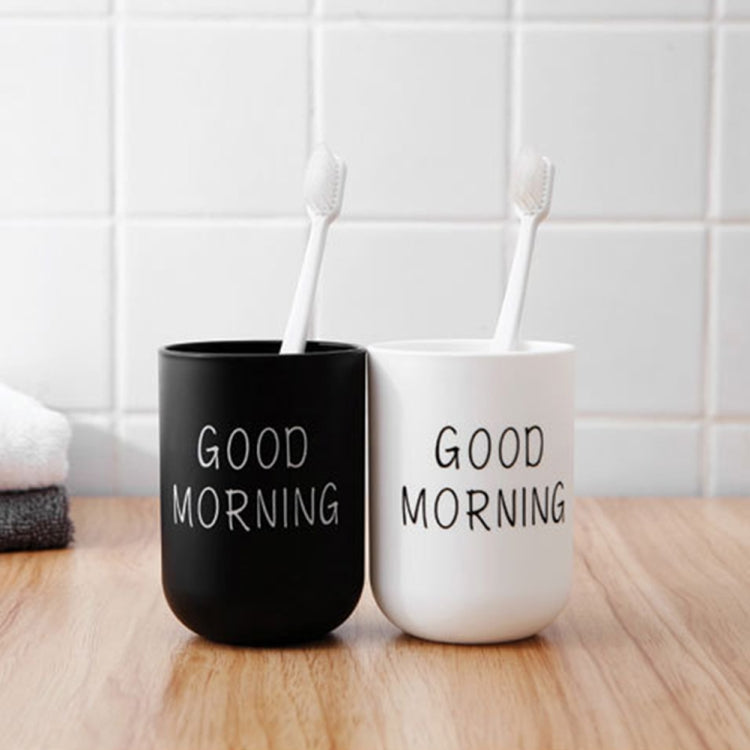 Simple Cute Brushing Cup Couple Plastic Mouthwash Cup, Pattern:Word
