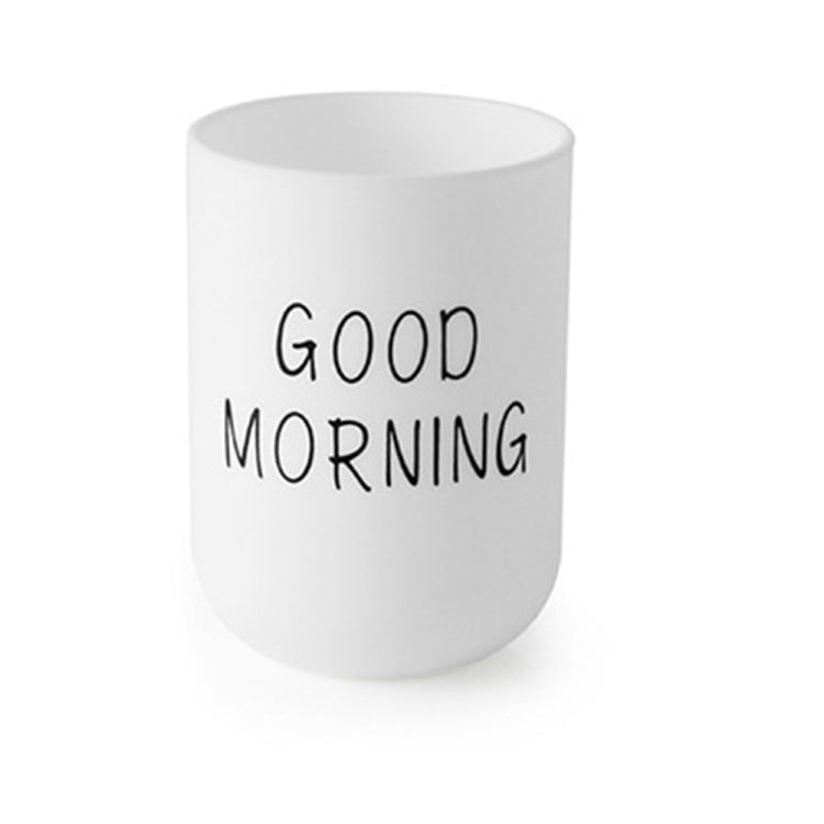 Simple Cute Brushing Cup Couple Plastic Mouthwash Cup, Pattern:Word