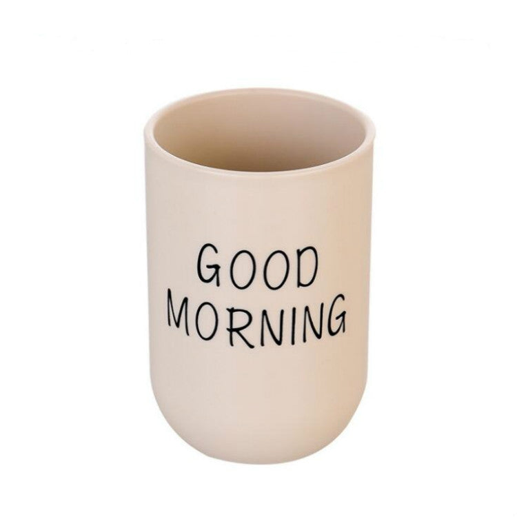 Simple Cute Brushing Cup Couple Plastic Mouthwash Cup, Pattern:Word