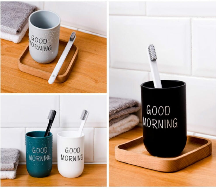 Simple Cute Brushing Cup Couple Plastic Mouthwash Cup, Pattern:Pure Color