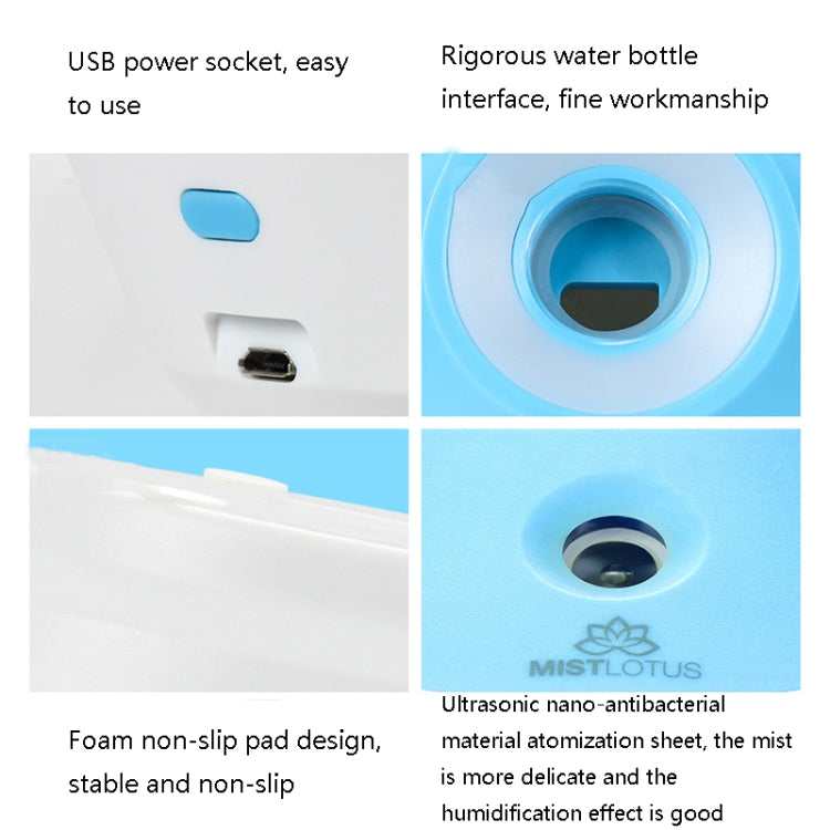 BD-002 Drinking Water Inverted Spray Aroma Diffuser USB Plug-In Portable Humidifier