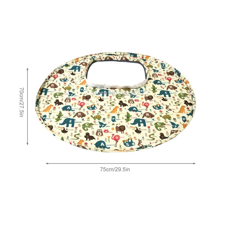 Self-feeding Baby Dining Chair Pads To Prevent Littering For Childrens High Dining Chairs, Size:76 CM  Diameter, Color:Elephant Tray