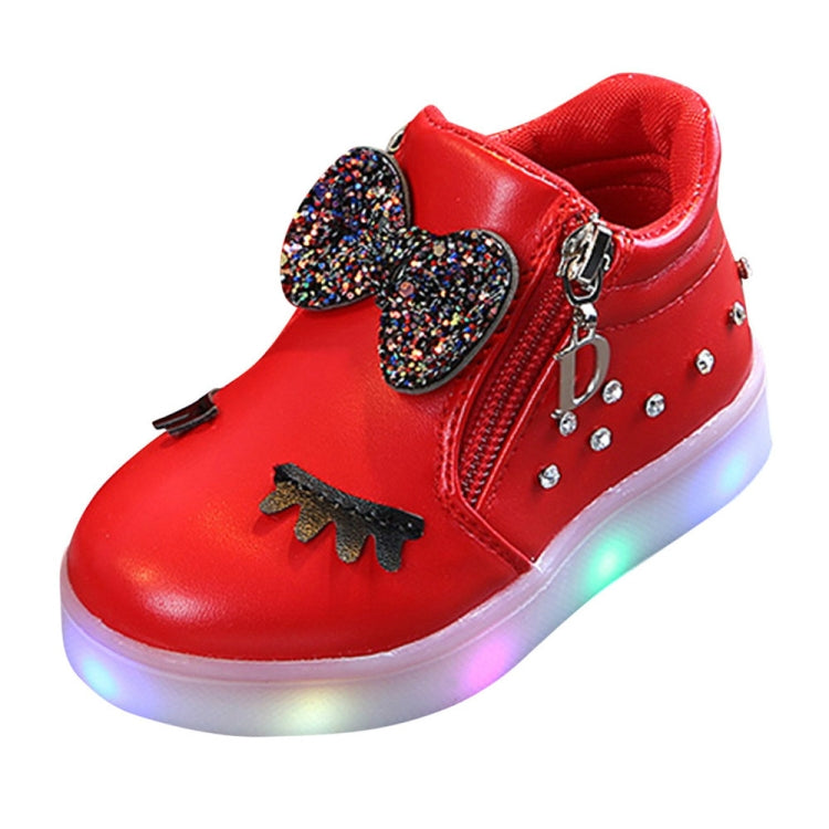 LED Luminous Soft Bottom Boots Sneakers Casual Shoes, Size:21