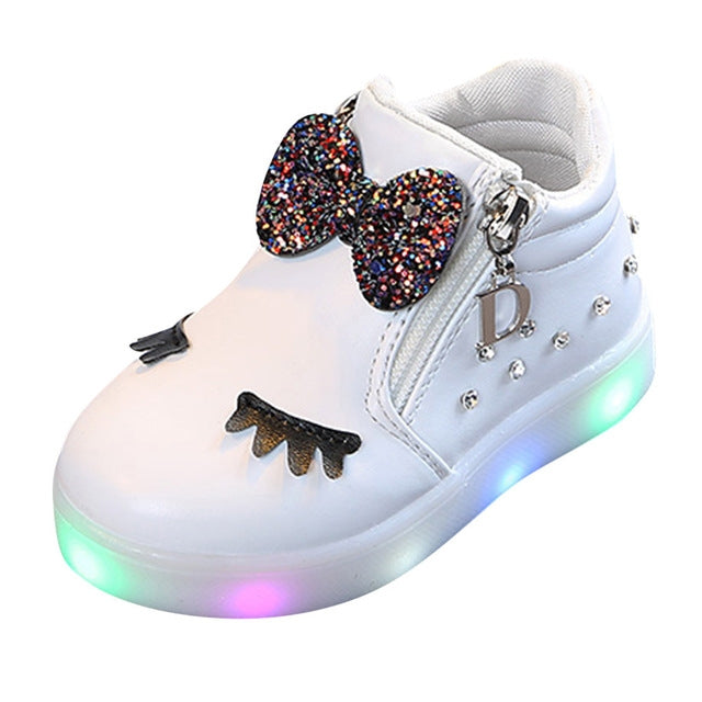 LED Luminous Soft Bottom Boots Sneakers Casual Shoes, Size:21