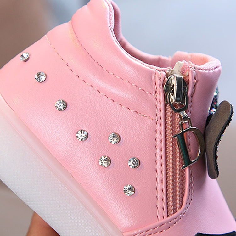 LED Luminous Soft Bottom Boots Sneakers Casual Shoes, Size:21