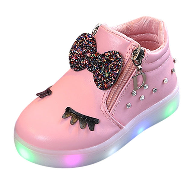 LED Luminous Soft Bottom Boots Sneakers Casual Shoes, Size:21