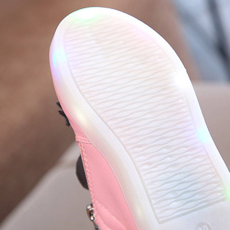 LED Luminous Soft Bottom Boots Sneakers Casual Shoes, Size:21