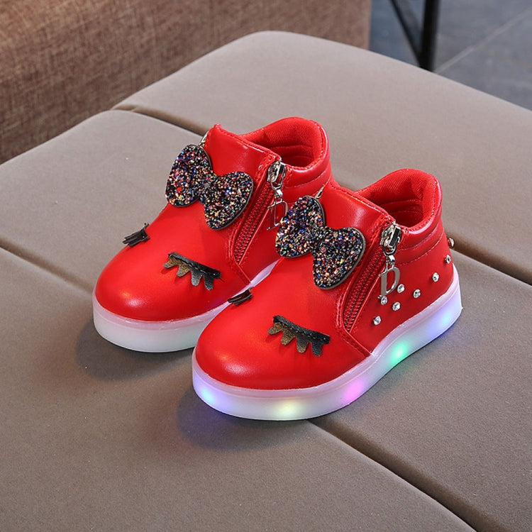 LED Luminous Soft Bottom Boots Sneakers Casual Shoes, Size:23