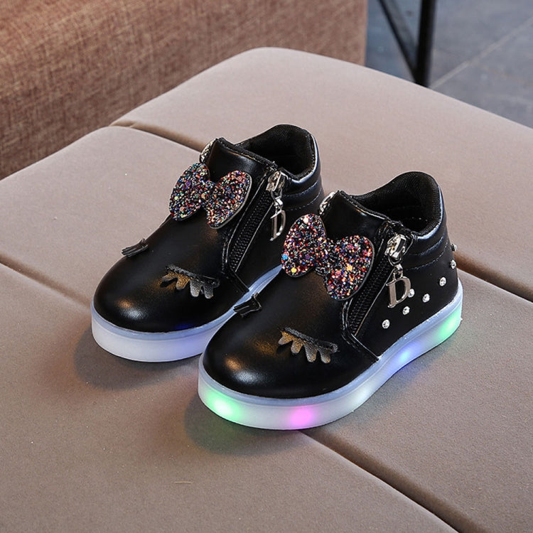 LED Luminous Soft Bottom Boots Sneakers Casual Shoes, Size:24