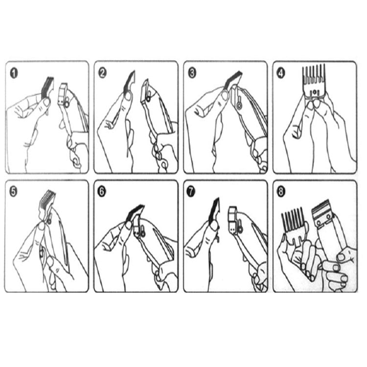 8 In 1 Power Generation Clipper Comb Special Limit Comb Hair Caliper Universal Ultra-thin Limit Comb
