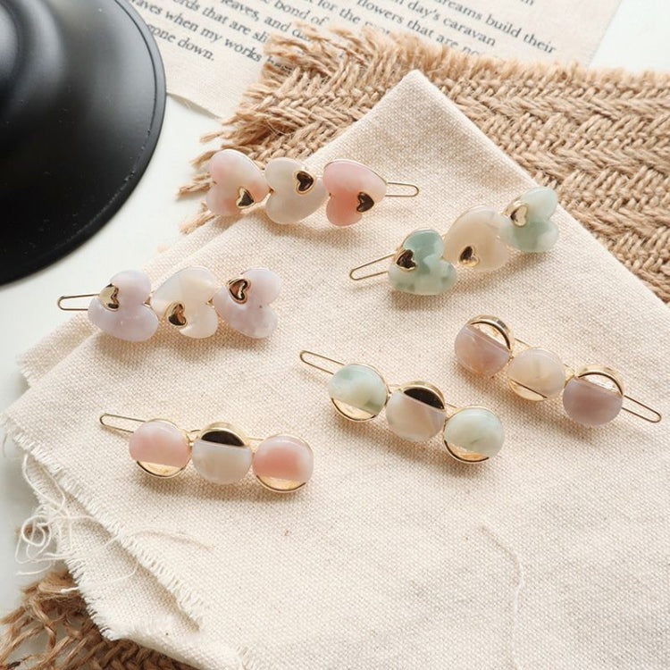 Sweet Acetic Acid Love Hairpin Bangs Clip Exquisite Wild Geometric Hairpin Clip Hair Accessories