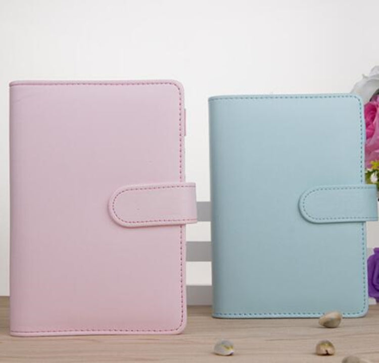 Notepad Cover Loose Leaf Handbook Protector Simple and Fresh Stationery, Color:A5 Lake Green