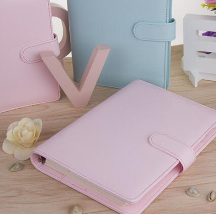 Notepad Cover Loose Leaf Handbook Protector Simple and Fresh Stationery, Color:A6 Lavender Purple